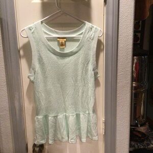 Wrangler Mint Peplum Tank Top